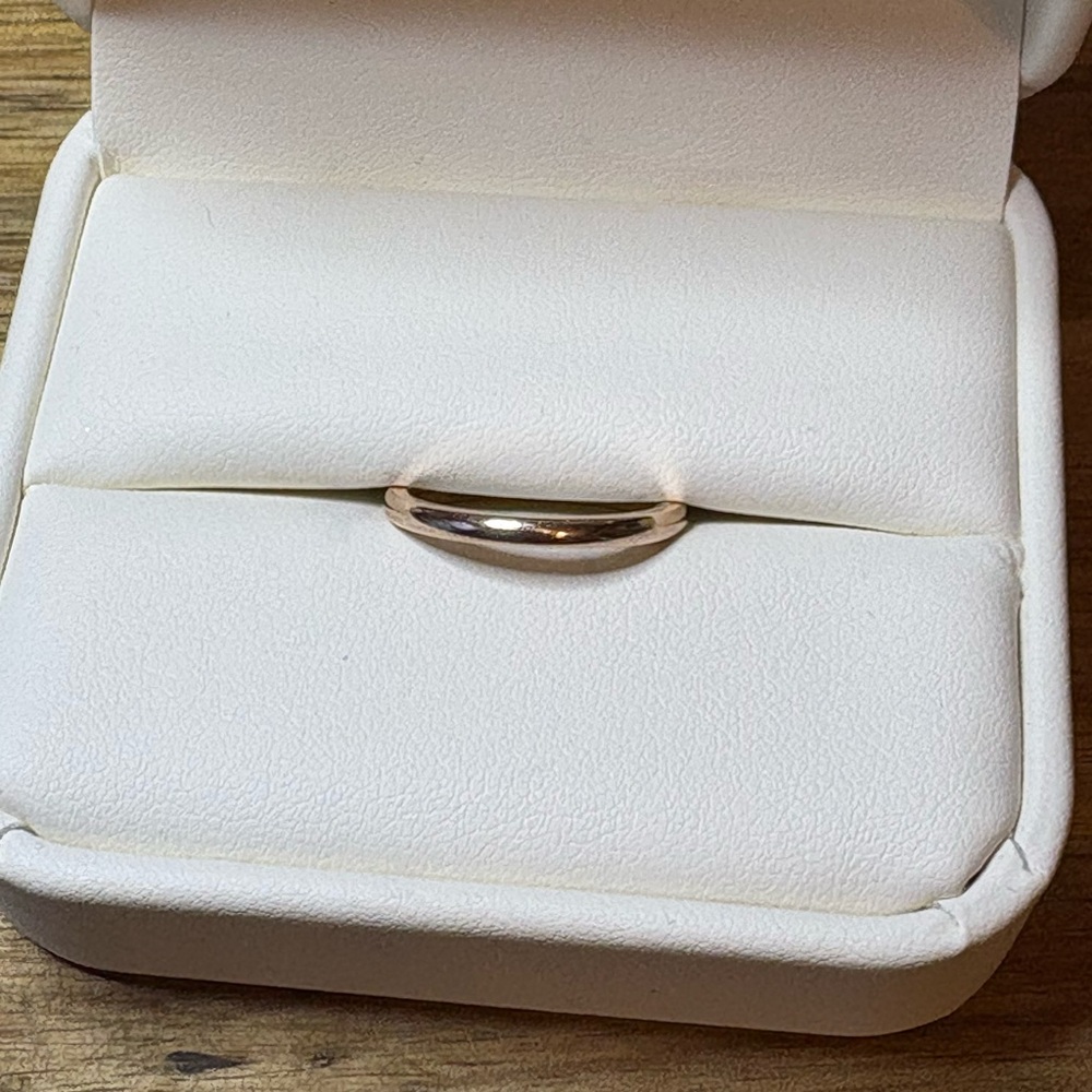 14k rose gold comfort fit ring